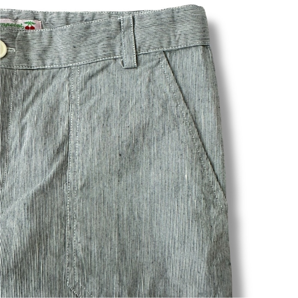 Bonpoint | Grey/Blue Railroad Stripe Flared Trousers (12 yrs) 🍒 - Picture 2 of 7